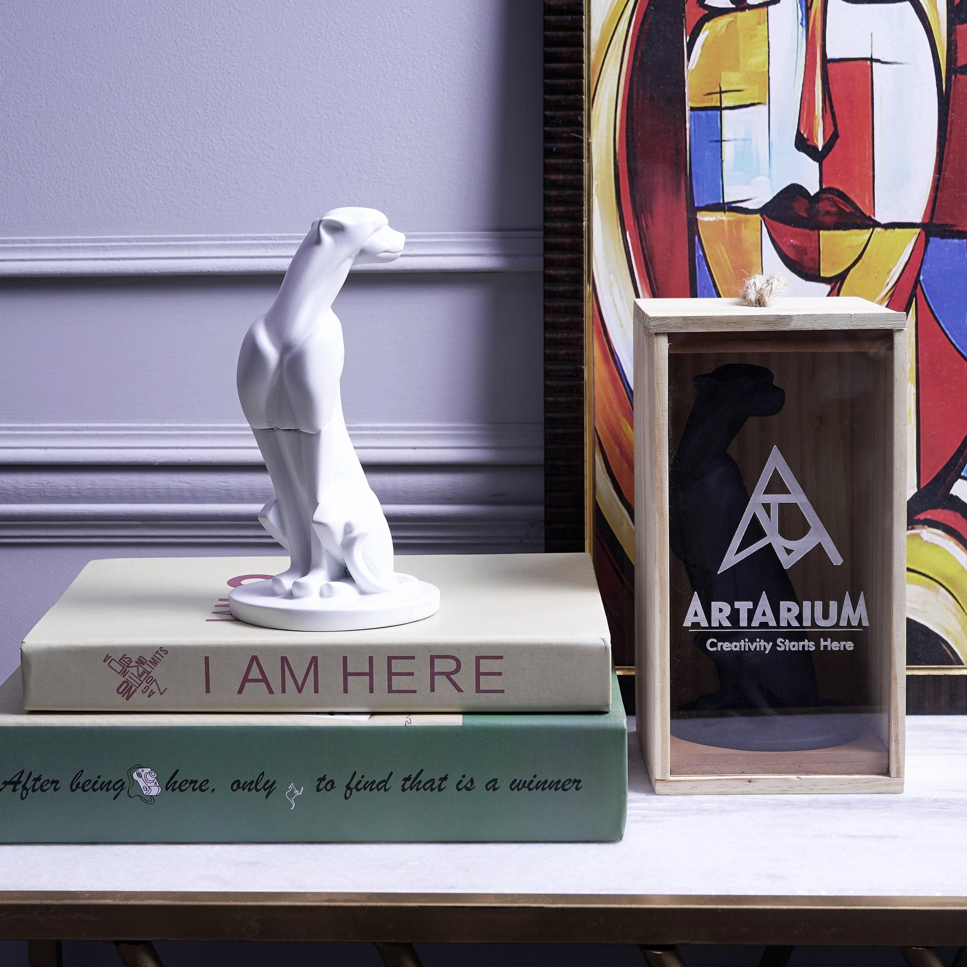 Artarium Abstract Art Sitting Panther Figurine Idol