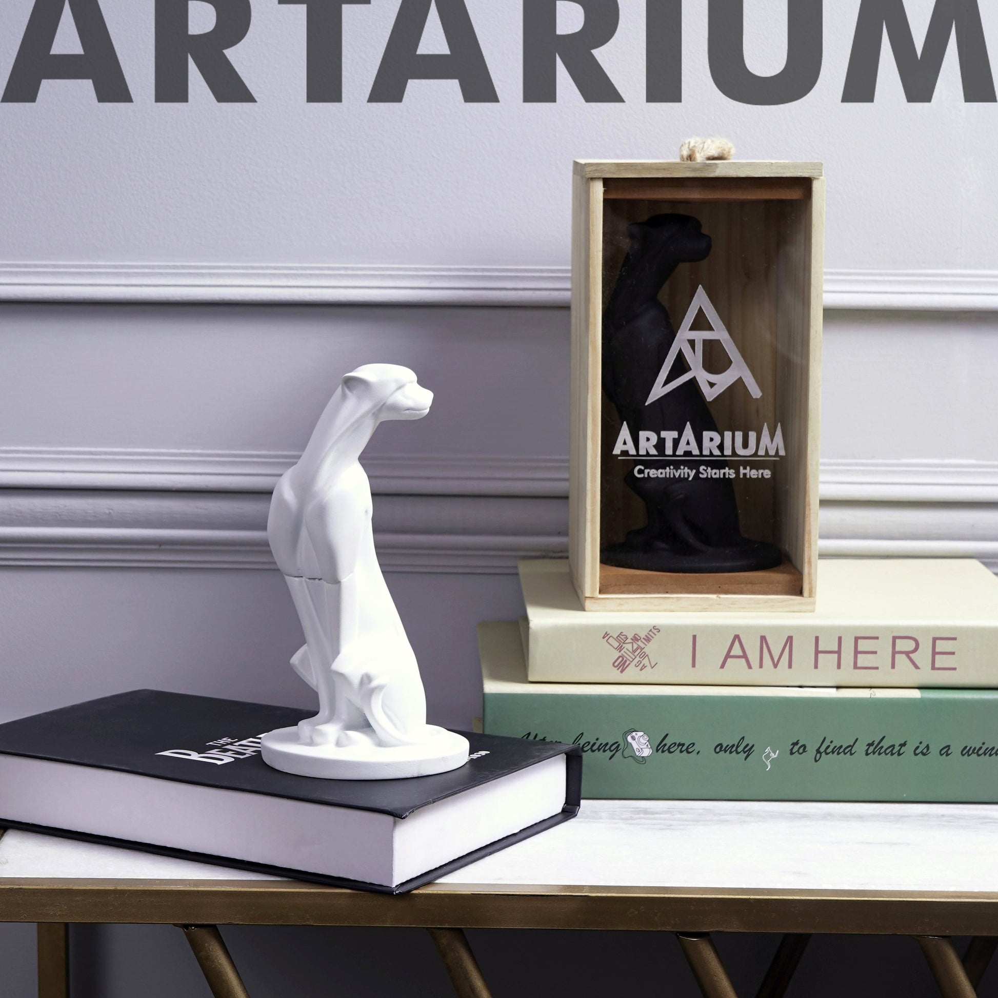Artarium Abstract Art Sitting Panther Figurine Idol