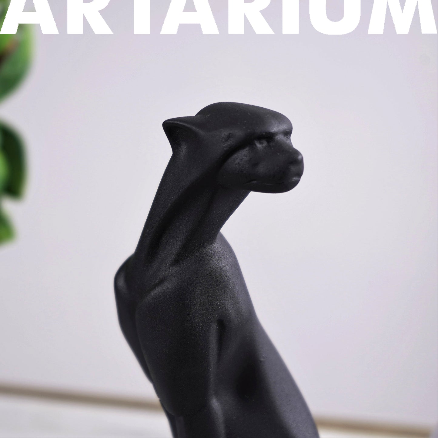 Artarium Abstract Art Sitting Panther Figurine Idol