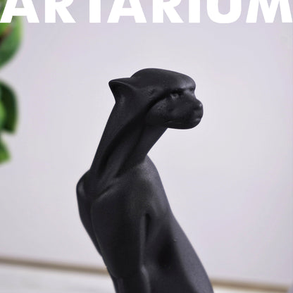 Artarium Abstract Art Sitting Panther Figurine Idol