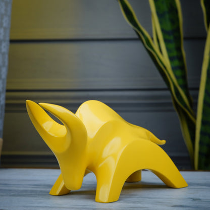 Artarium Stylized Charging Bull Figurine Idol