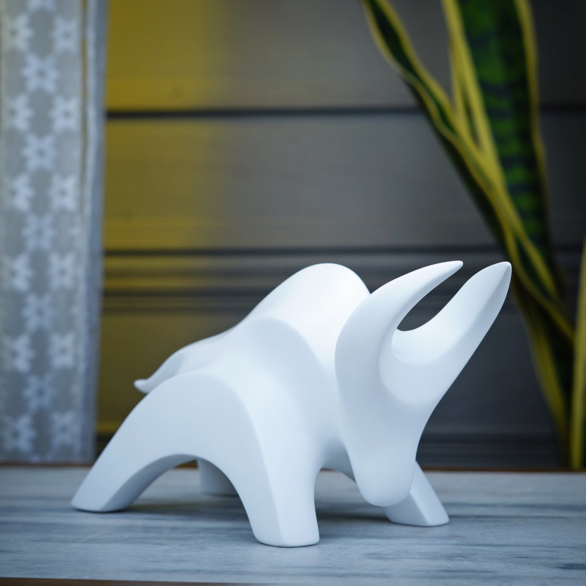 Artarium Stylized Charging Bull Figurine Idol