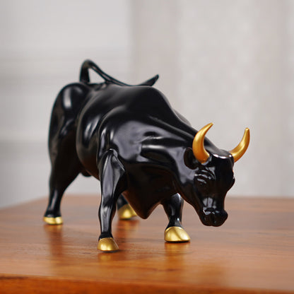 Artarium Abstract Art Charging Bull Figurine Idol