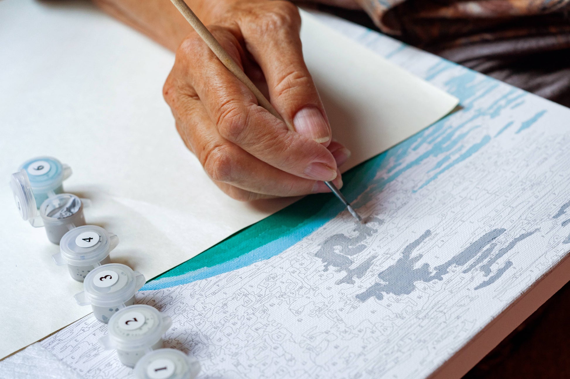 Lotus Flowers and Leafs Paint By Numbers kit