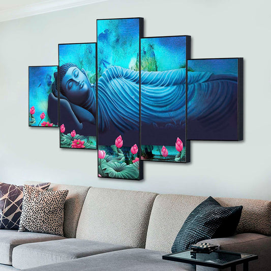 Set Of Five Framed Digital Wall Painting