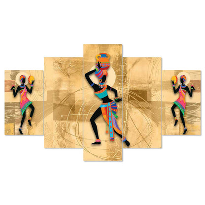 Rajsthani Set of Five 3D Framed Paintings for Wall Decoration – Ideal for Home, Living Room, and Bedroom (75 x 43 CM)