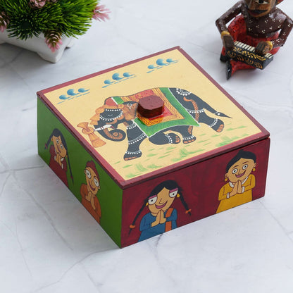 Handcrafted Wooden Dry Fruit Box: Elegant Storage for Healthy Treats