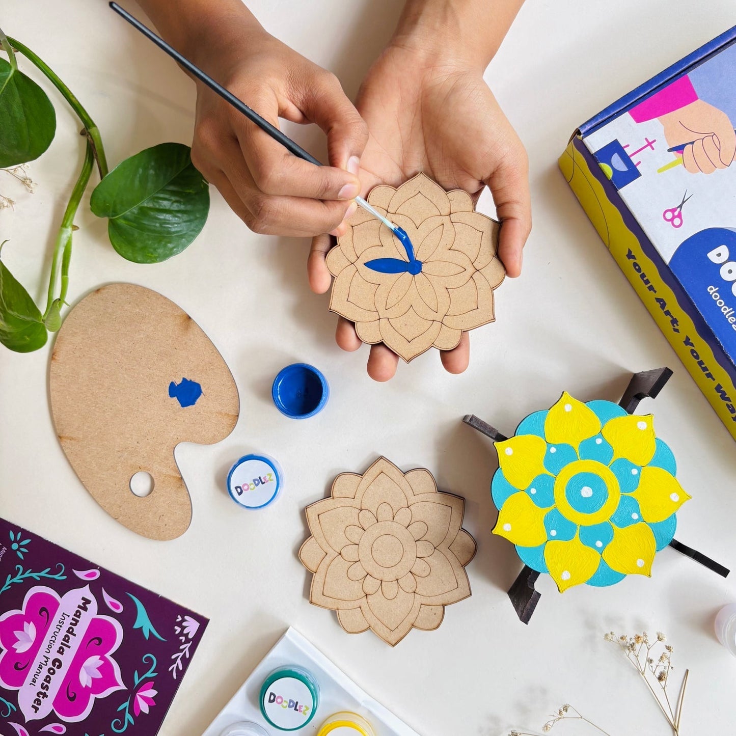 Floral Mandala Coasters Kit