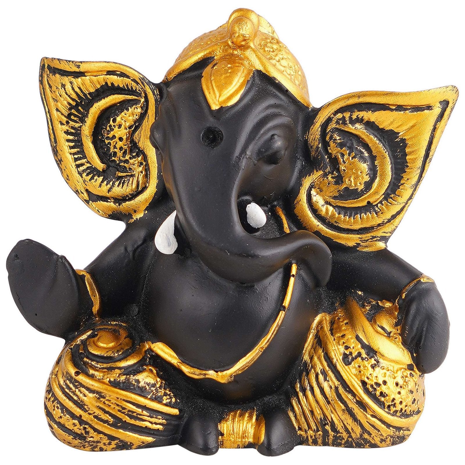 Ganesha Statue Idol Shriganesh Bhagwan Murti / Home, Office Decor / Car Dashboard / Side Table Brass Ganpati / Lord Vinayaka Statue / God of Luck & Success Sculpture / Gift Items