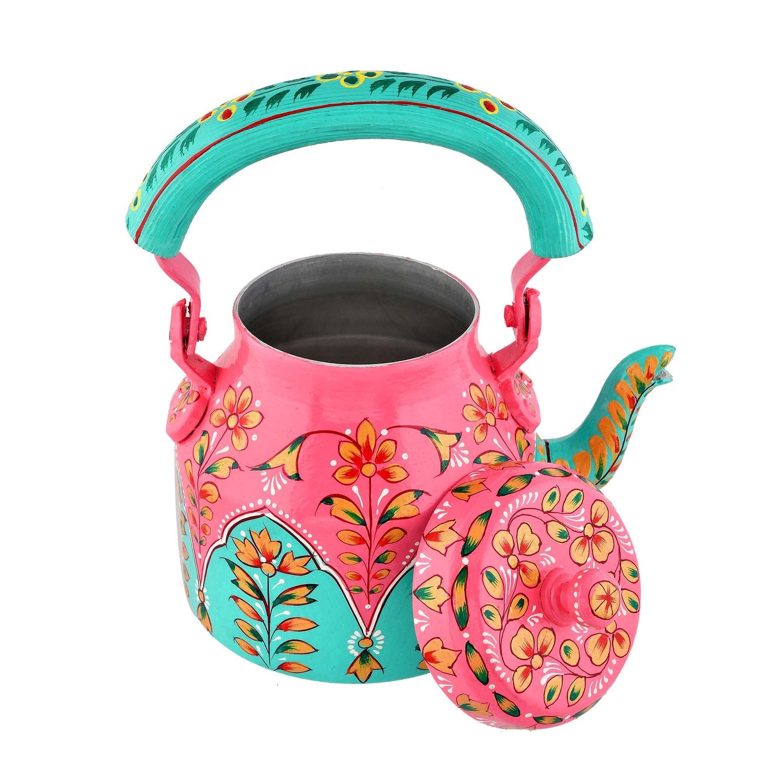 Hand-Painted Aluminium Tea Kettle – 750 ml for kitchen décor Home Décor , Tea Party , Serving