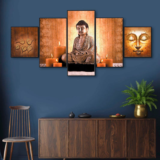Set Of Five Framed Digital Wall Painting