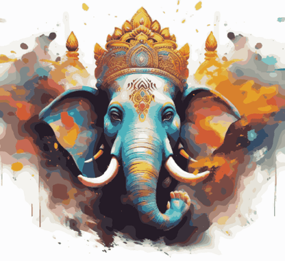 Ganesh ji Face Abstract
