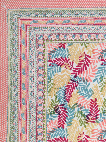 100% Pure Cotton Traditional Printed Bedsheet for Double Bed King Size Bedsheet with 2 Pillow Covers