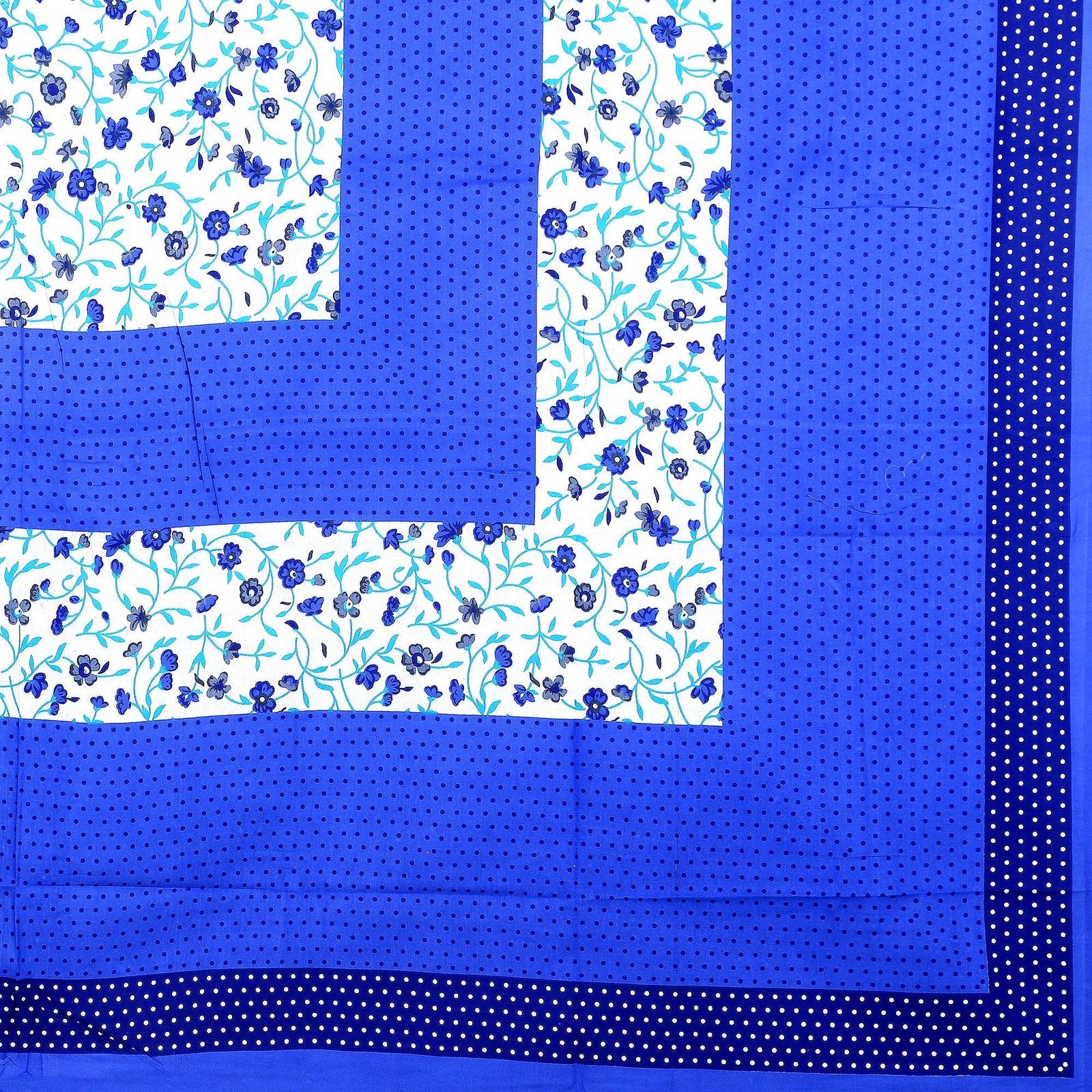 100% Pure Cotton Traditional Printed Bedsheet for Double Bed King Size Bedsheet with 2 Pillow Covers