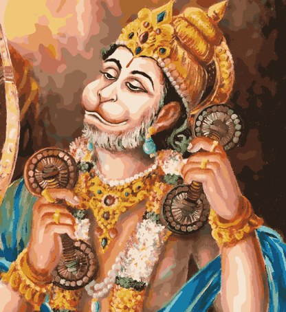 Hanuman ji Playing Manjira