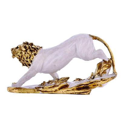 King Lion Black Statue