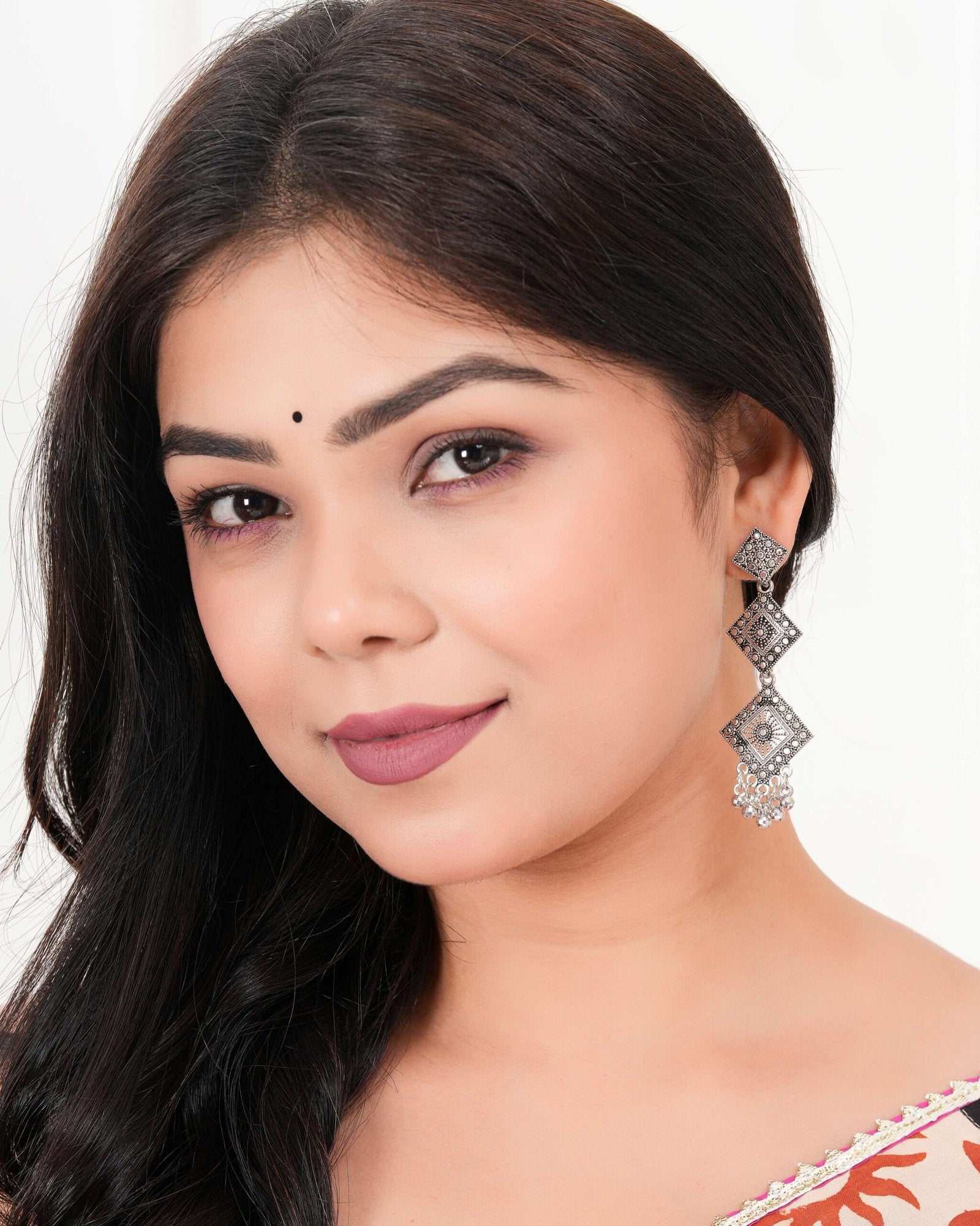 Women Traditional Silver AZ838-OXidised Jhumka Set | German Silver Chand Baliyan & Jhumkas Earrings for Women | Birthday & Anniversary Gift -AZ838-OX-ER47