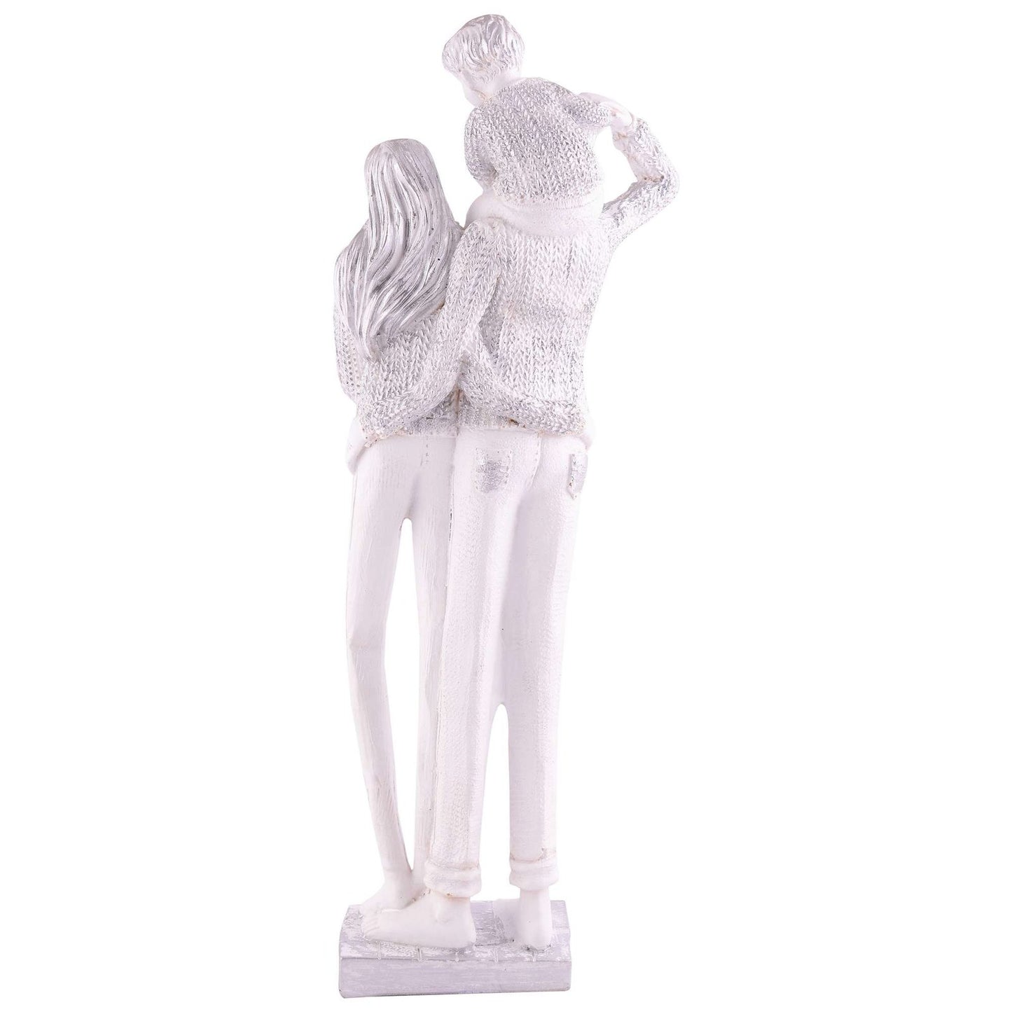 MOTHER and Father with Child complete faimily Love golden white Statue showpiece for Home Decor and Gifting