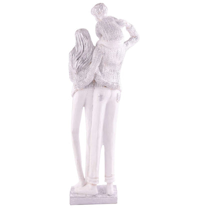 MOTHER and Father with Child complete faimily Love golden white Statue showpiece for Home Decor and Gifting