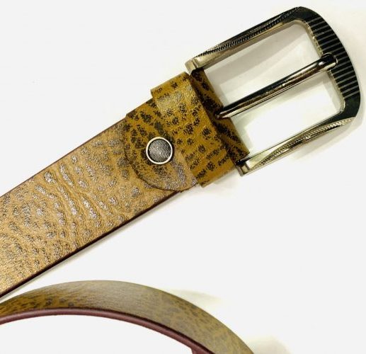 CraftShades Buffalo Leather Belts for Men with Real Solid Leather and Buckle Durable Heavy Duty 1.5″ Men’s Dress and Casual Belt | Printed Belt