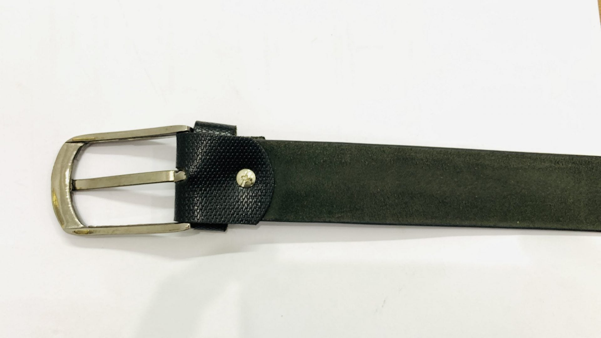 CraftShades Buffalo Leather Everyday Belt | Buffalo Leather | Black Colour