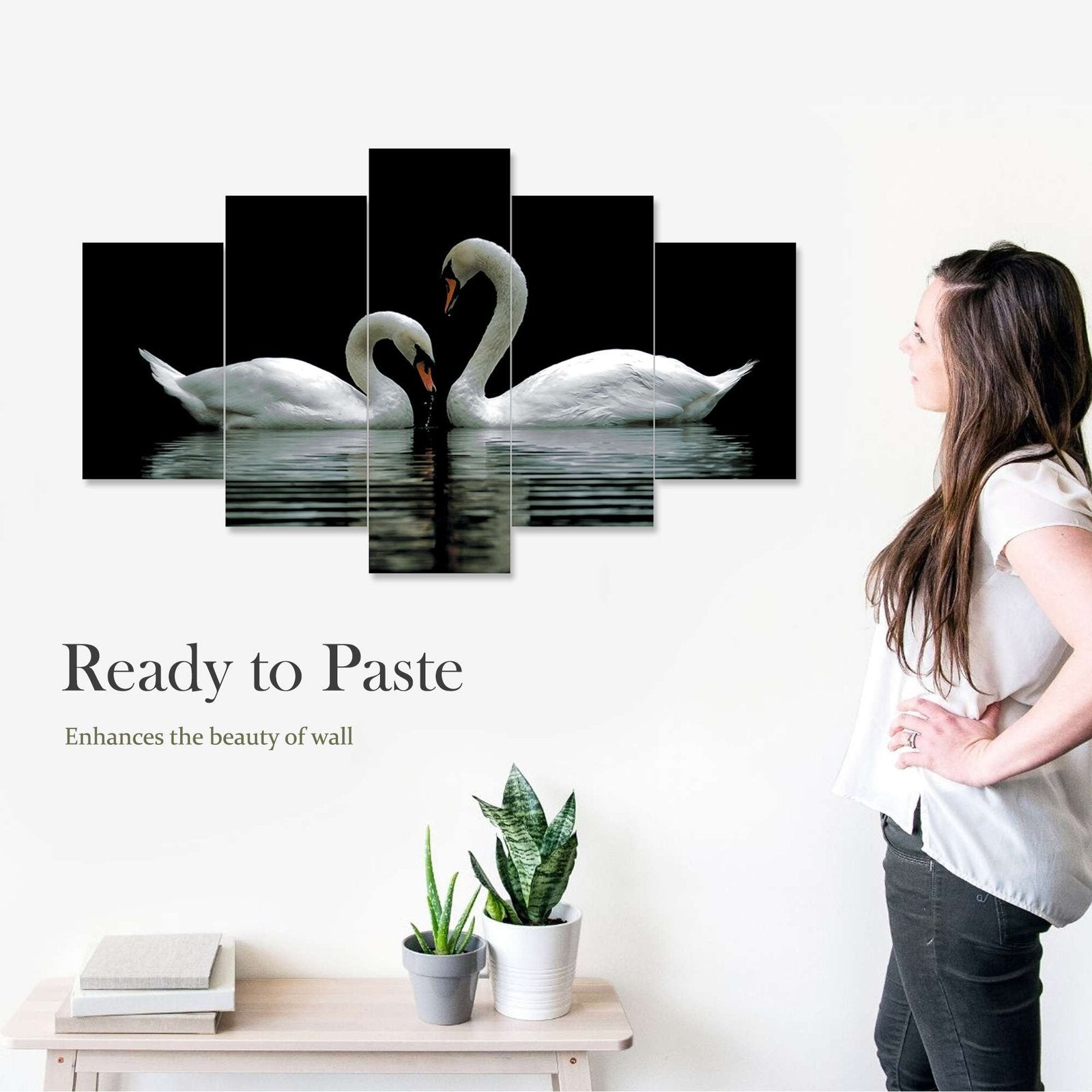 Nature Set of Five 3D Framed Paintings for Wall Decoration – Ideal for Home, Living Room, and Bedroom (75 x 43 CM)