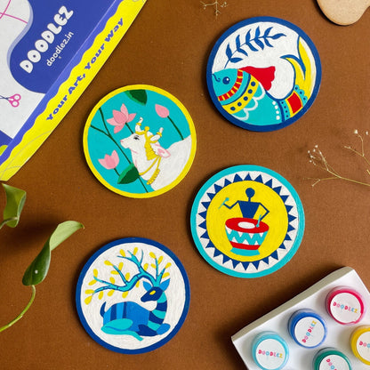 Indian Art Coasters Kit