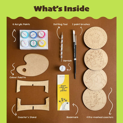 Indian Art Coasters Kit