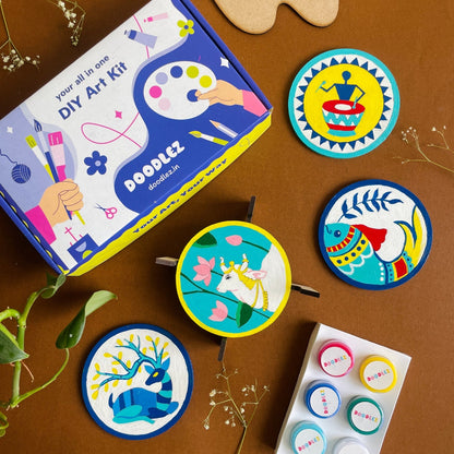 Indian Art Coasters Kit