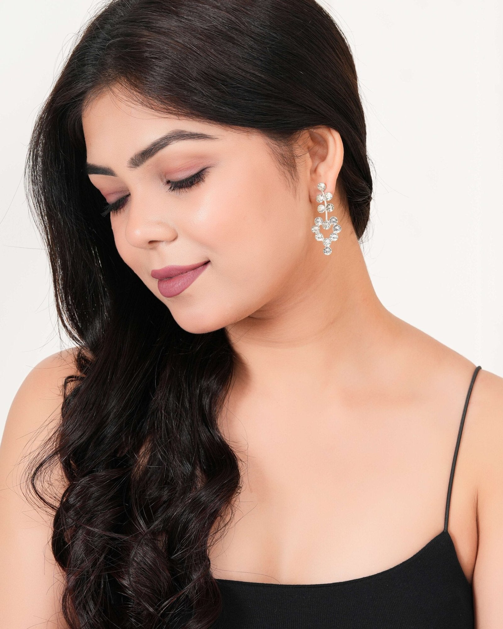 Women’s Indo Western Teardrop Shaped Party Wear Ethnic Stud Earrings for Women -AZ838-OX-ER30