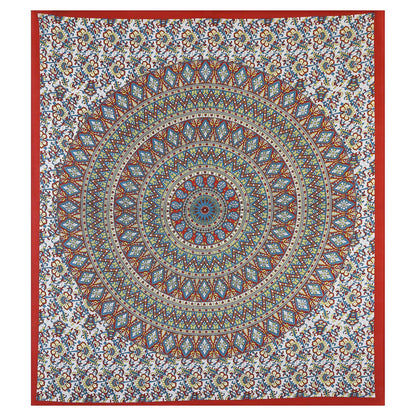 100% Pure Cotton Traditional Printed Bedsheet for Double Bed King Size Bedsheet with 2 Pillow Covers