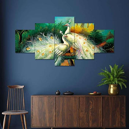 Nature Set of Five 3D Framed Paintings for Wall Decoration – Ideal for Home, Living Room, and Bedroom (75 x 43 CM)