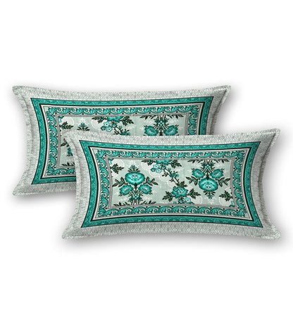 100% Pure Cotton Traditional Printed Bedsheet for Double Bed King Size Bedsheet with 2 Pillow Covers