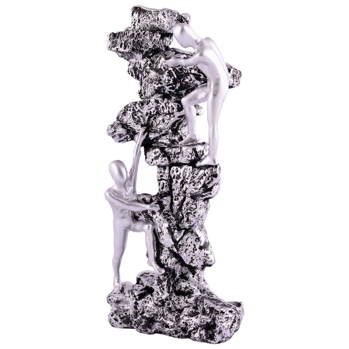 Men Sitting on Ball Showpiece for Home Decor Showpiece, Atlas Sculpture for Office Table Décor multicolour