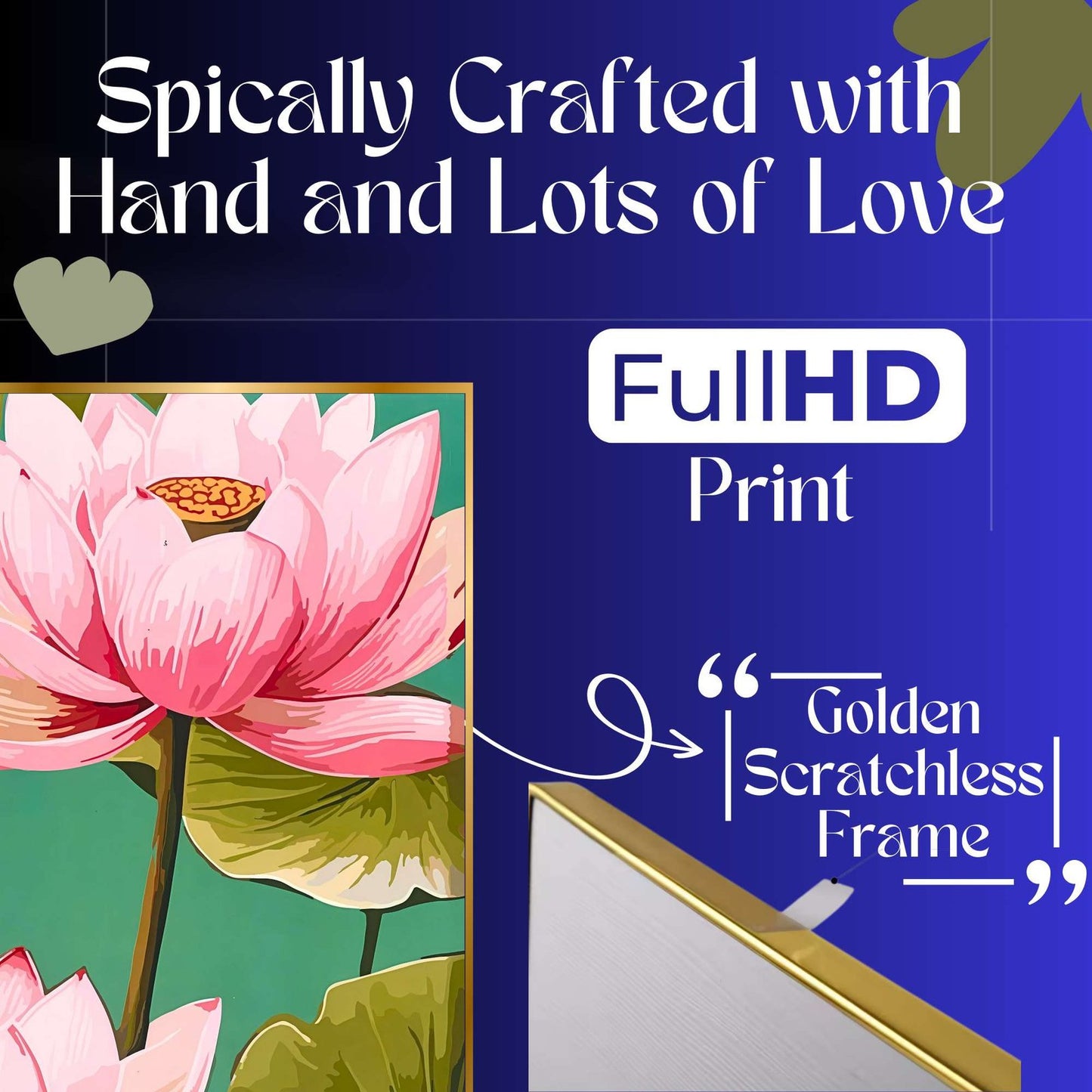 Set of Four Wall Paintings for Wall Dacoration Golden Framed Wall Paintings for Living Room & Bedroom Wall Art for Home Decoration & Office Wall Décor (13×10 inch CH-GD4-11)