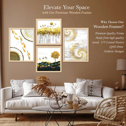 SET OF 4 DIGITAL WALL PAINTING