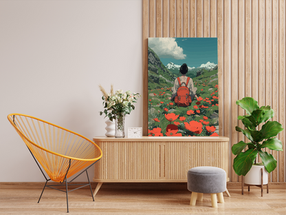 Mountain Flower Field Explorer Paint by Numbers Kit