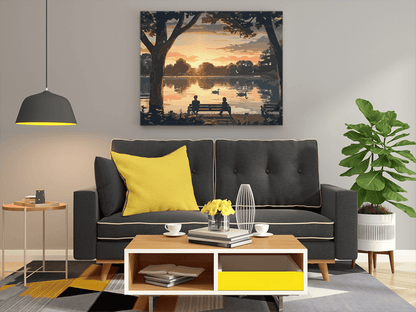 Sunset View Serenity by the Lake Paint by Numbers Kit