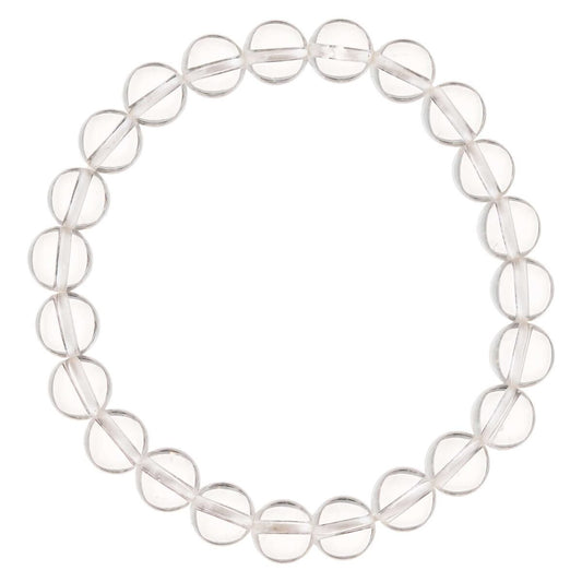 Clear Quartz Bracelet for Women Men’s Gifts – Protection Healing Crystal Bracelet – 8mm Gemstone Beaded Adjustable