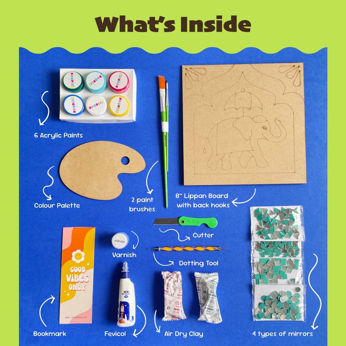 Elephant Lippan Art Kit