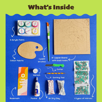Elephant Lippan Art Kit