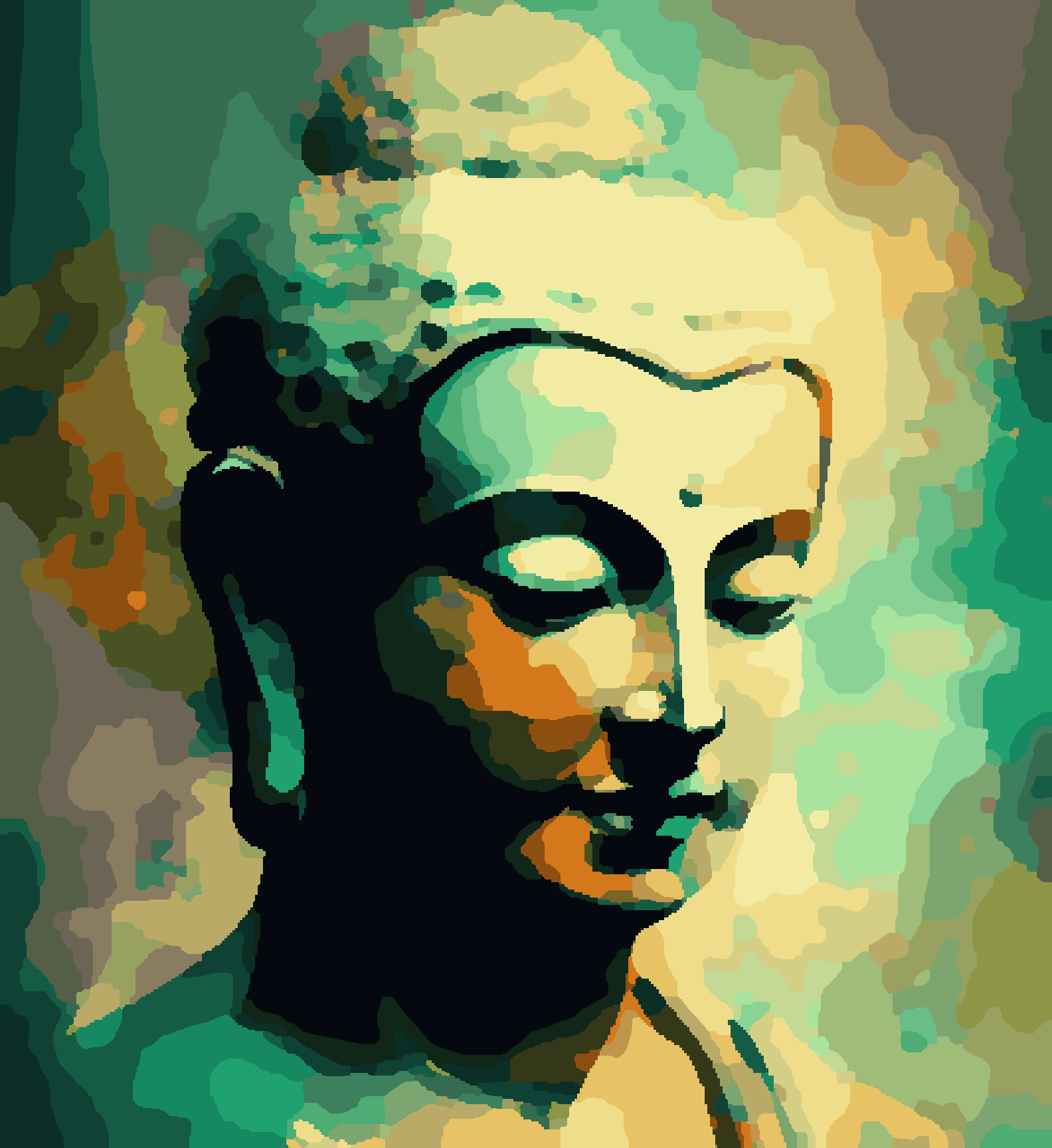 Lord Buddha Green