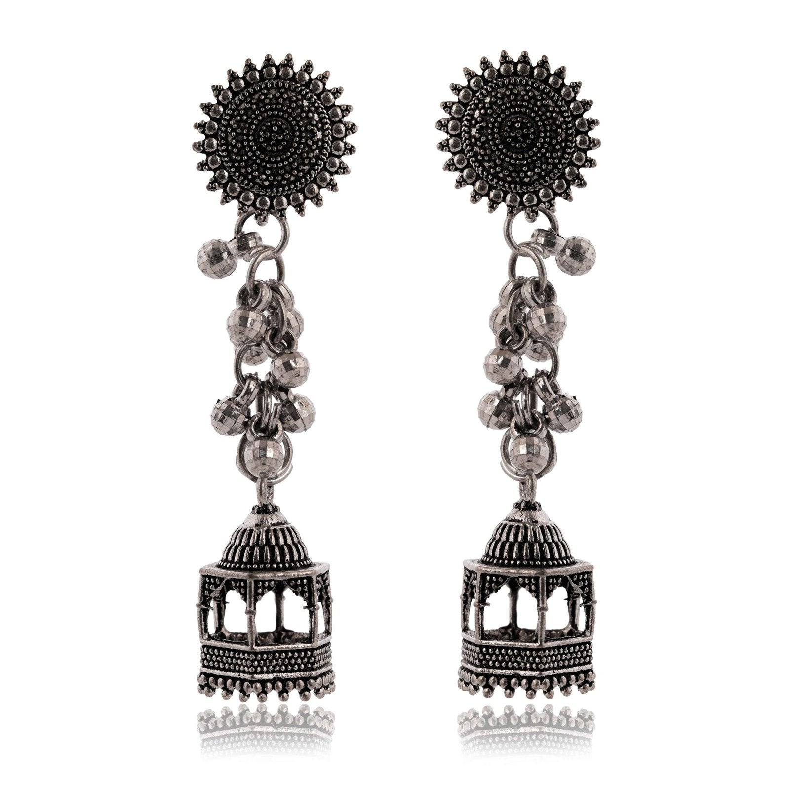 Women’s Indian Bollywood Stylish AZ838-OXidised Drop Dangles Earrings Traditional Ethnic Jhumka/Jhumki Earrings for Women