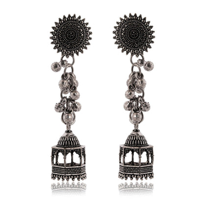 Women’s Indian Bollywood Stylish AZ838-OXidised Drop Dangles Earrings Traditional Ethnic Jhumka/Jhumki Earrings for Women