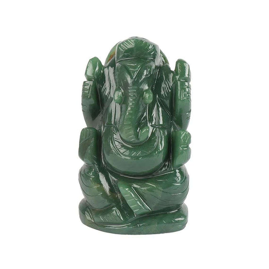 Crystal Ganesha Idol for Home Décor Peace and Serenity Happy Man for Good Luck, Wealth, Prosperity at Home,Office Ganesha Idol For Gift Item (Green Aventurine)