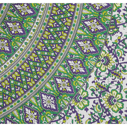100% Pure Cotton Traditional Printed Bedsheet for Double Bed King Size Bedsheet with 2 Pillow Covers
