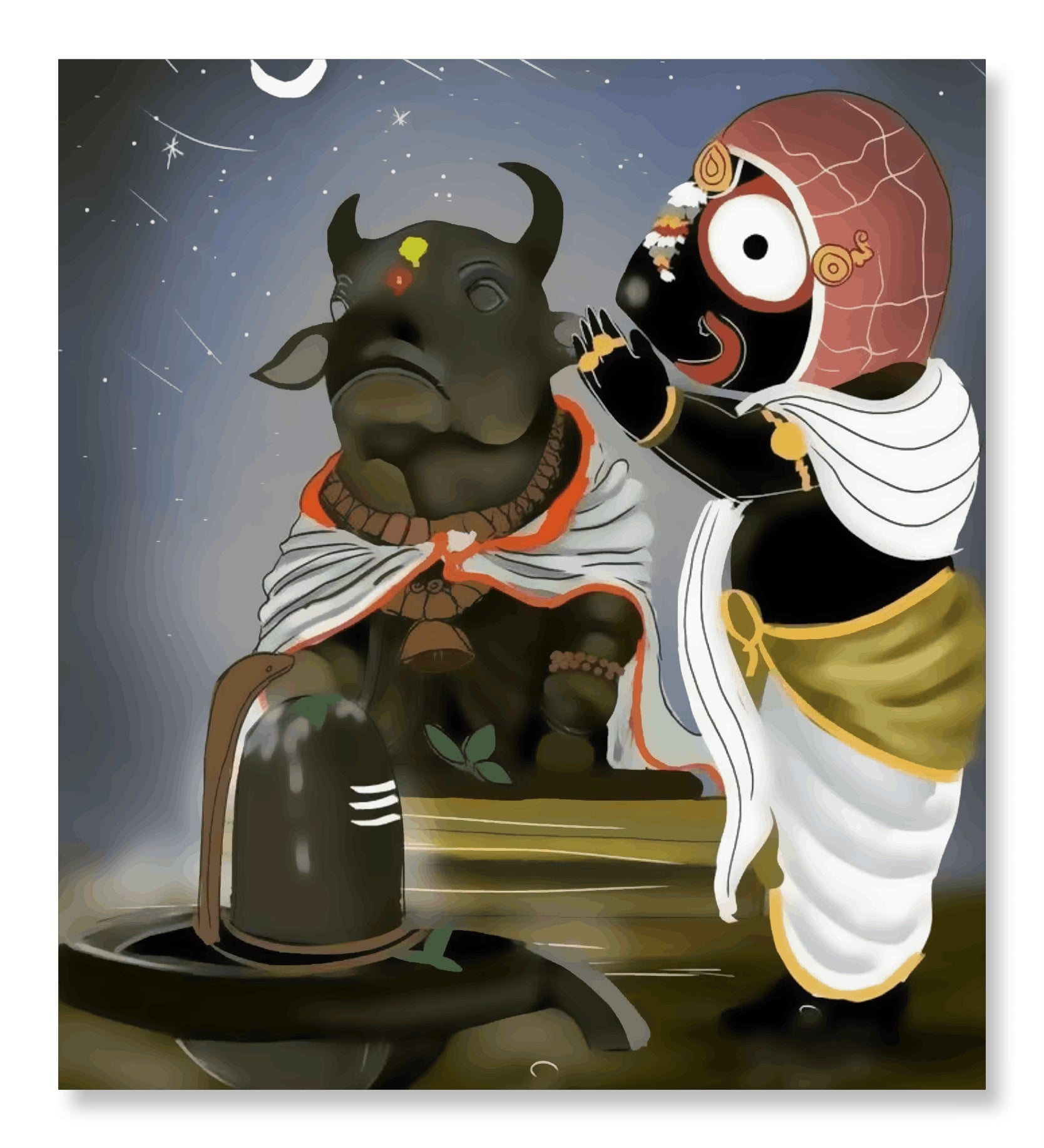 Jagannathji and Nandiji