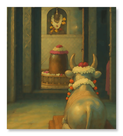 Nandi at the Feet of Mahakal - Ghibli Addition Shivji