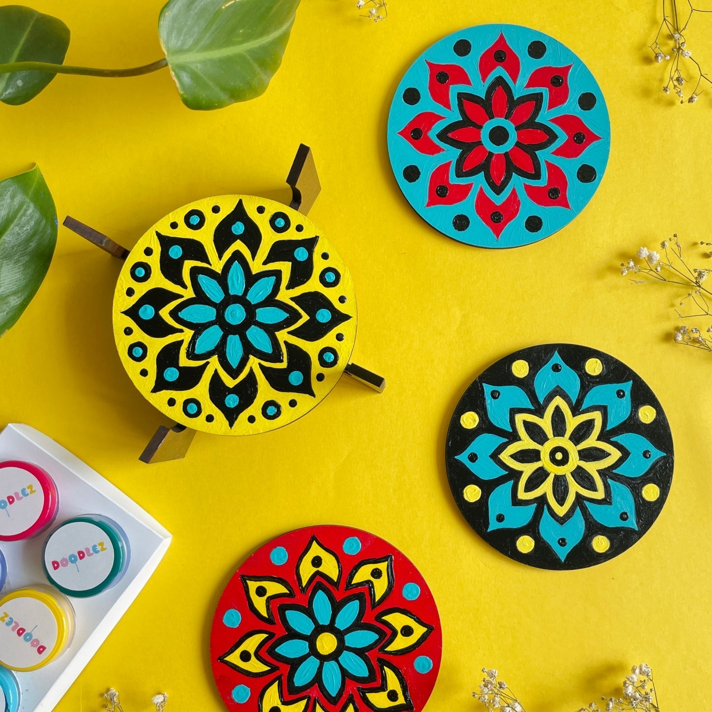 Round Mandala Coasters Kit