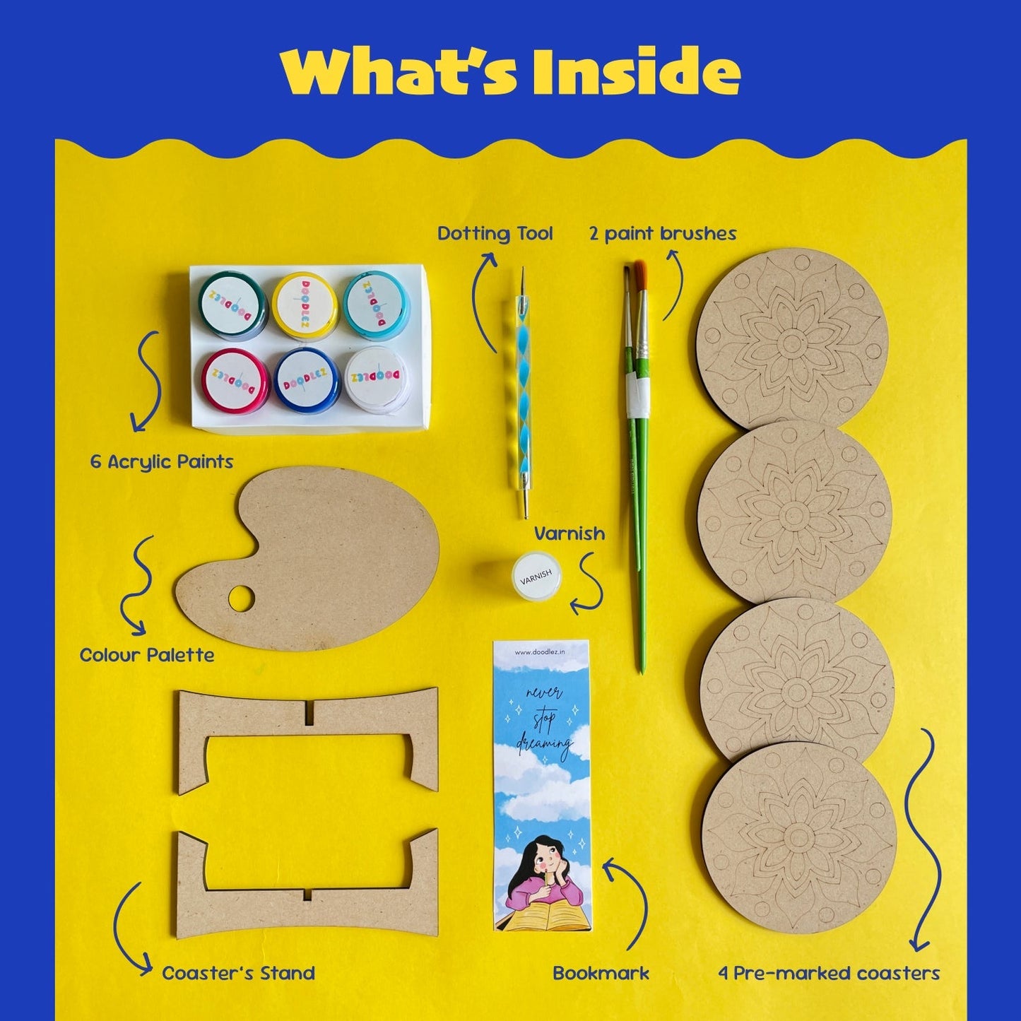 Round Mandala Coasters Kit